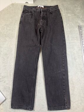 Both& Straight Leg Black Jeans - Size 30 (30x28) Button Fly High Rise
